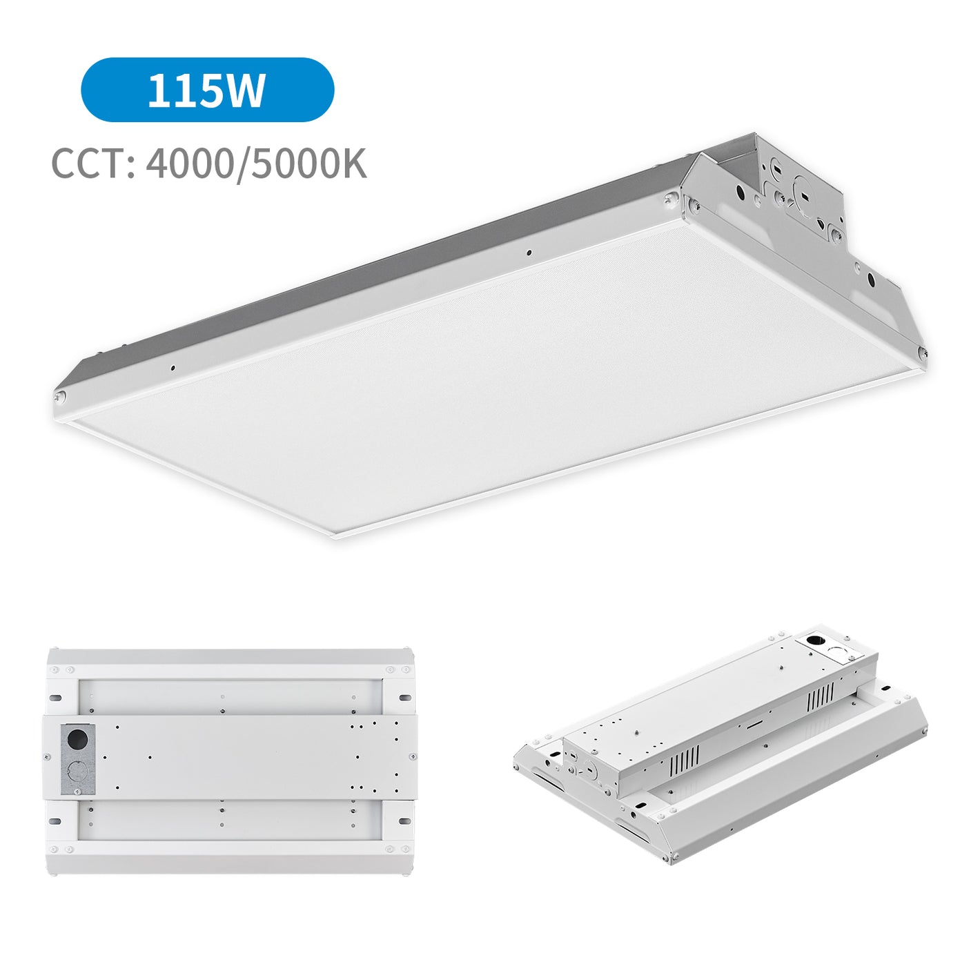 Led Linear High Bay, 1.4Ft, 115W , 17250 Lumens , Selectable CCT