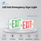 Emergency Led Exit Signs Light ,Commercial Lights with Ni-cad Battery Backup,Red/Green Letter Lights