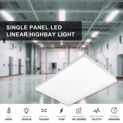 2FT 210W LED Linear Highbay 5000K/28350 Lumens