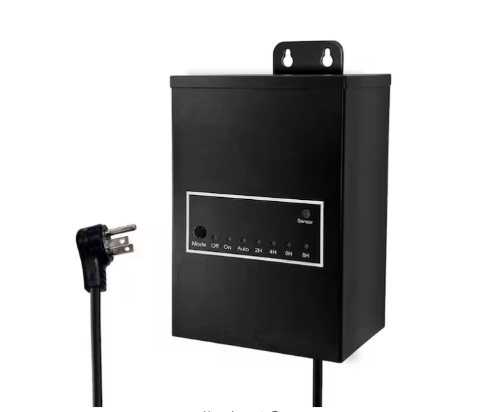 100W Low Voltage Transformer with Photocell | 12V AC Outdoor Landscape Lighting Transformer