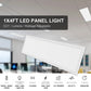 MW Lighting Pack of 2 - LED 1x4ft 3 CCT Color Tunable and 3 Wattage Adjustable LED Backlit Flat Panel Light, 20-30-40W, Dimmable