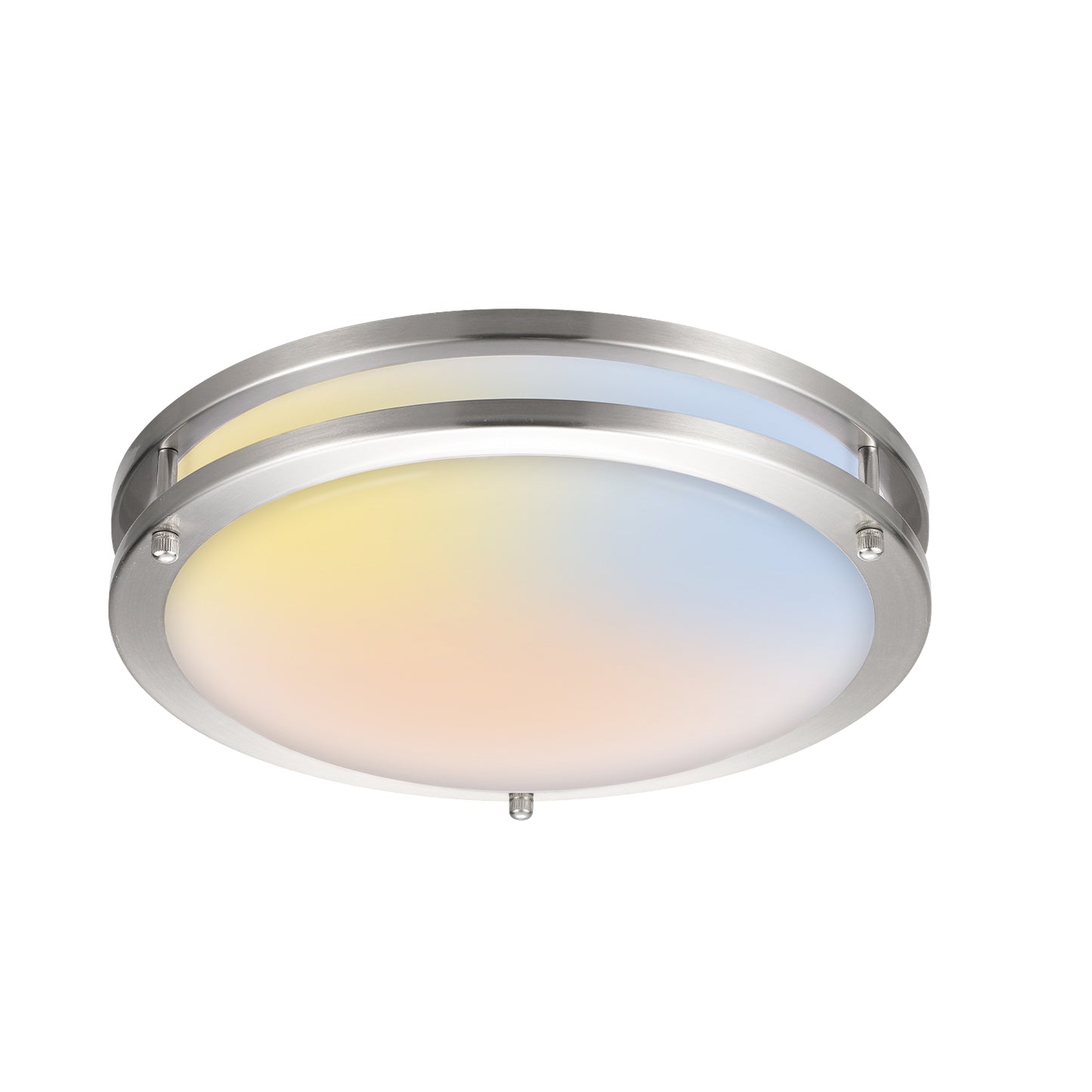 14 Inch Double Ring LED Flush Mount Ceiling Fixture with 5CCT Seletable