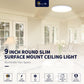 Smarton Lighting Led 9 inch round slim flush mount ceiling light|2700k/3000k/3500k/4000k/5000k |20W 1200Lumens| Dimmable | Damp Location for Bedroom, Kitchen, Office,Closet,Laundry Room