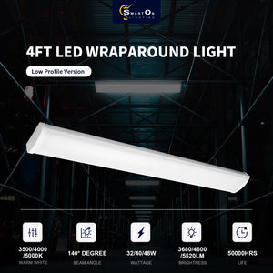 commercial electric 4 ft led wrap light-3680/4600/5520LM