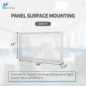 2x4 Surface Mount Kit for LED Flat Panel Light: Size 24 x 48 x 3 1/8 inches