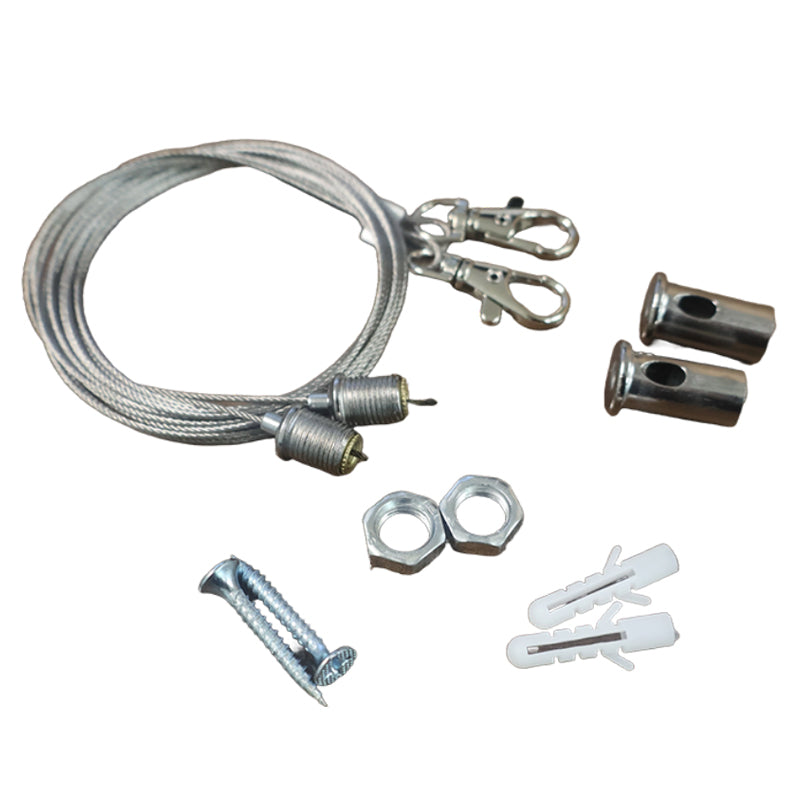 Ceiling Cable Set 5 ft. Ceiling Suspension Cable Hanging Kit for 2x2, 1x4, and 2x4 LED P