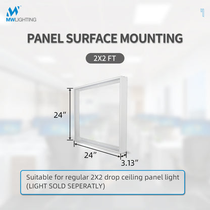 2x2 Surface Mount Kit For LED Flat Panel Light