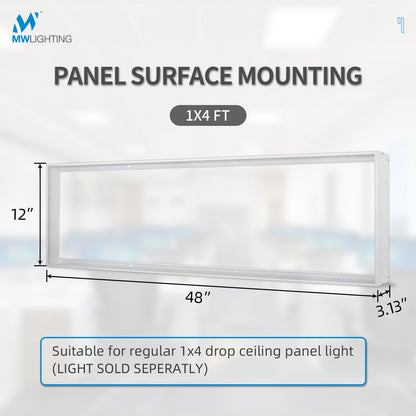 1x4 Surface Mount Kit For LED Flat Panel Light