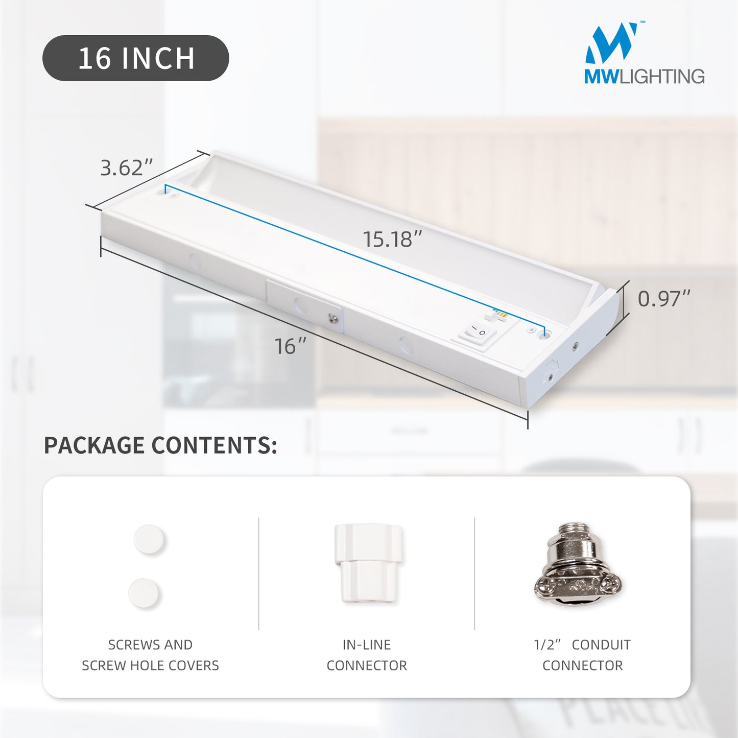 16Inch Adjustable Under Cabinet 5CCT 11W 620LM