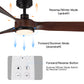 52 in. Integrated 3CCT LED Indoor Brown Wood Ceiling Fan with Light Kit and Remote Control