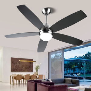 52 Inch Ceiling Fan with LED Lights, Dimmable Adjustable Timing Ceiling Fan With Remote Control