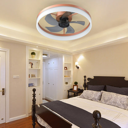 Ceiling Fans with Lights, 3CCT Thin Embedded LED Ceiling Fans,Dimmable,6 Speeds