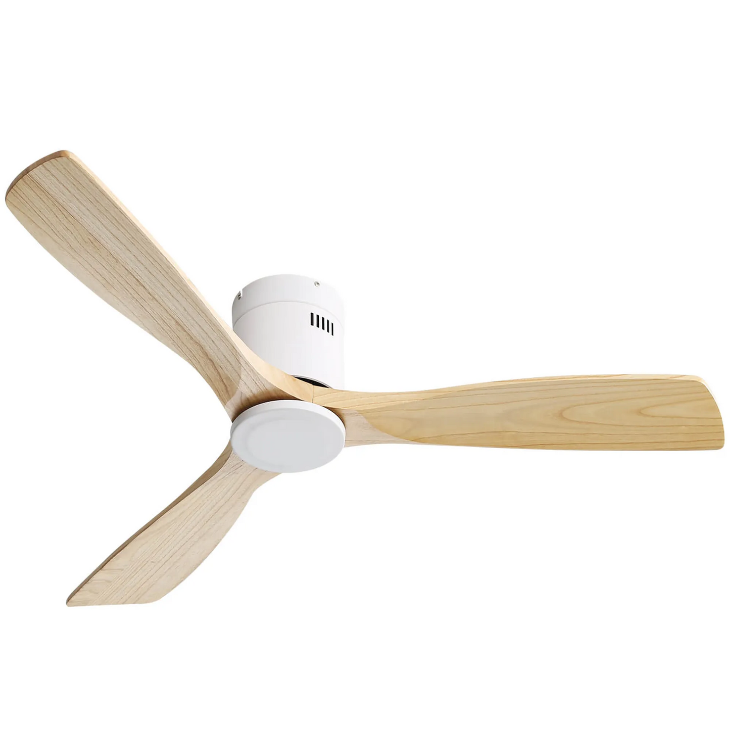 Ceiling Fan Without Light, 3 Solid Wood Blades Outdoor Indoor Ceiling Fan For Living Room 