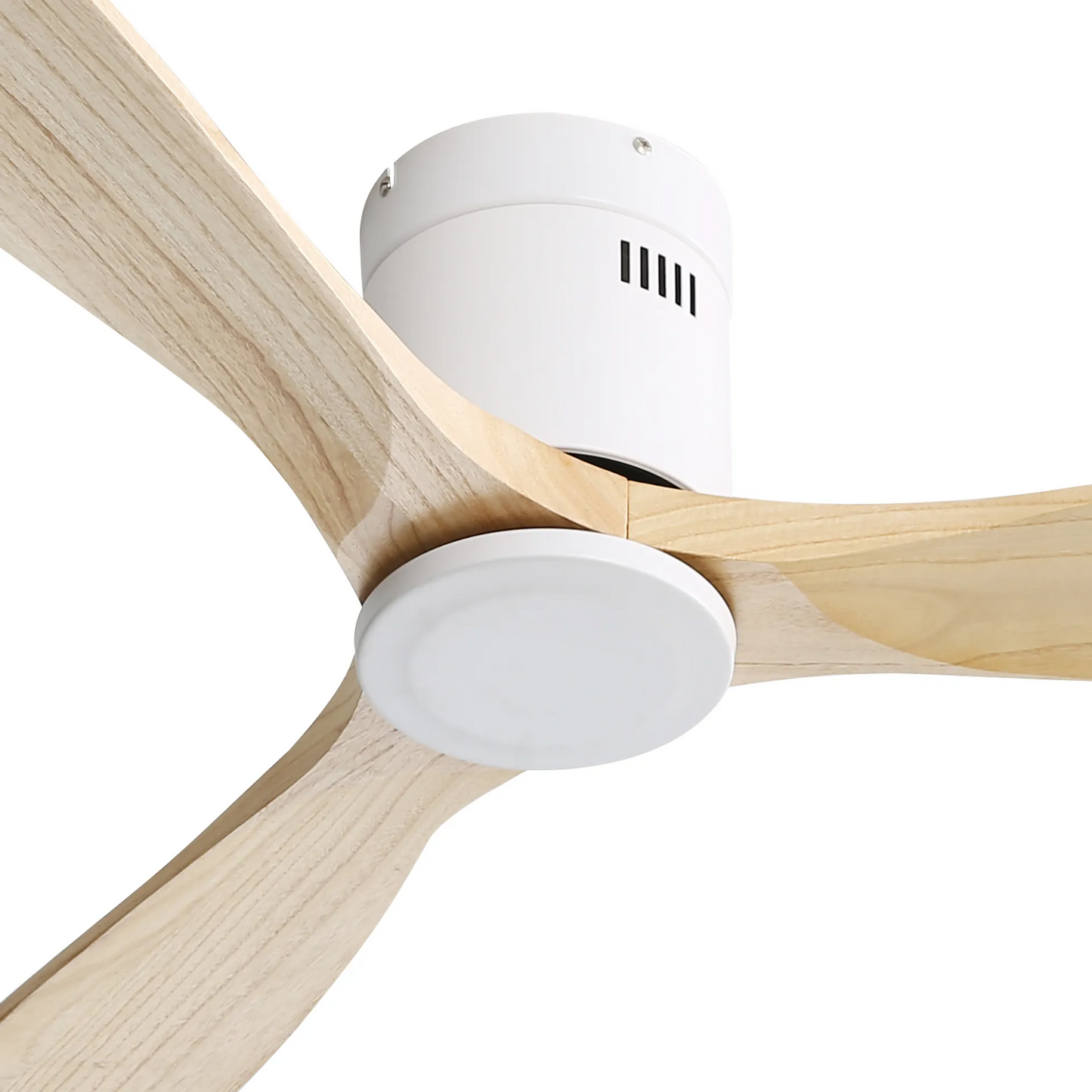 Ceiling Fan Without Light, 3 Solid Wood Blades Outdoor Indoor Ceiling Fan For Living Room 