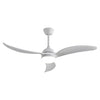 52 Inch Indoor Ceiling Fan With Lights, 3CCT 18W Dimmable Led Indoor Lighting 3 Solid Wood Blades Fans with Remote Control - White