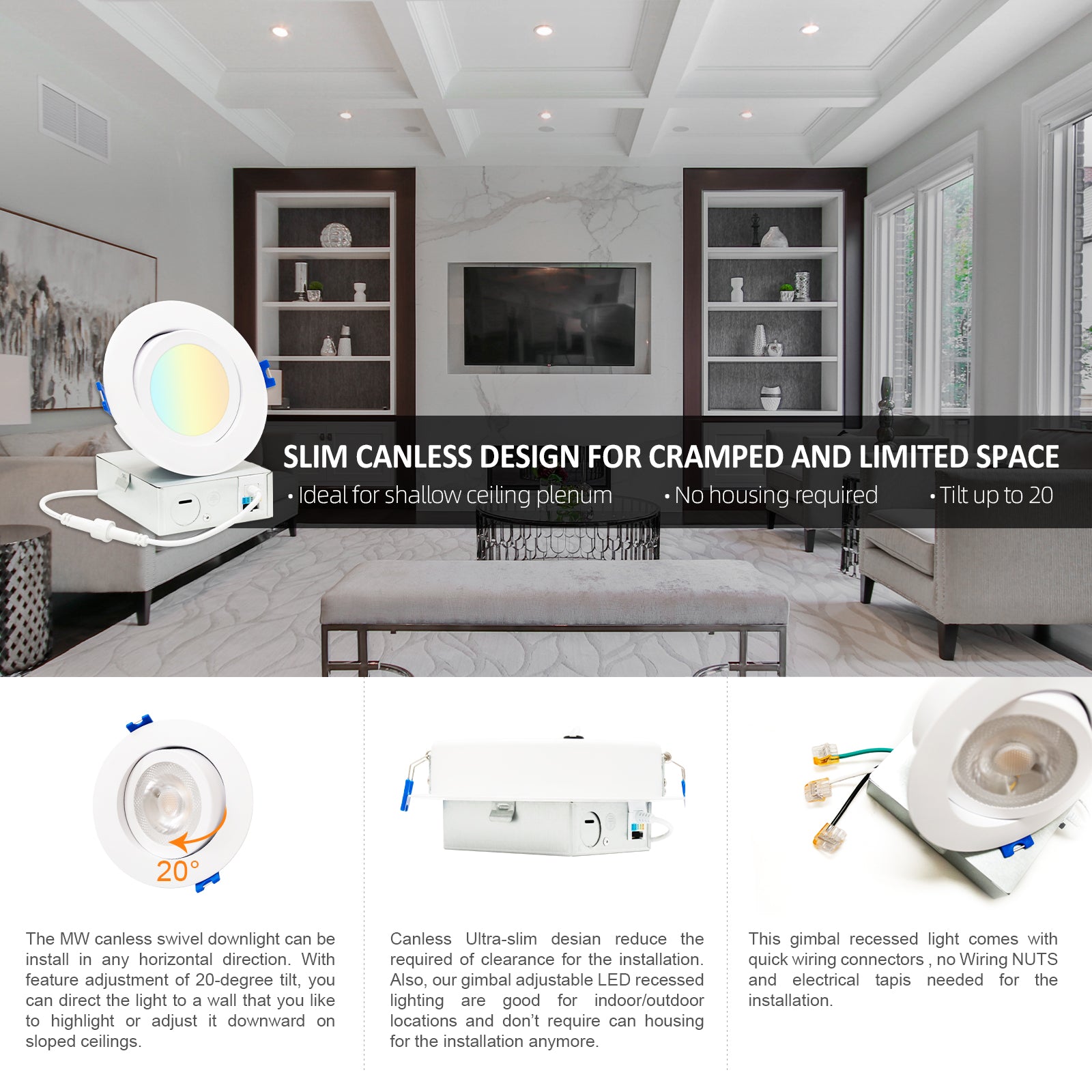 A Gimbal recessed light is a type of lighting fixture that is installed in the ceiling.