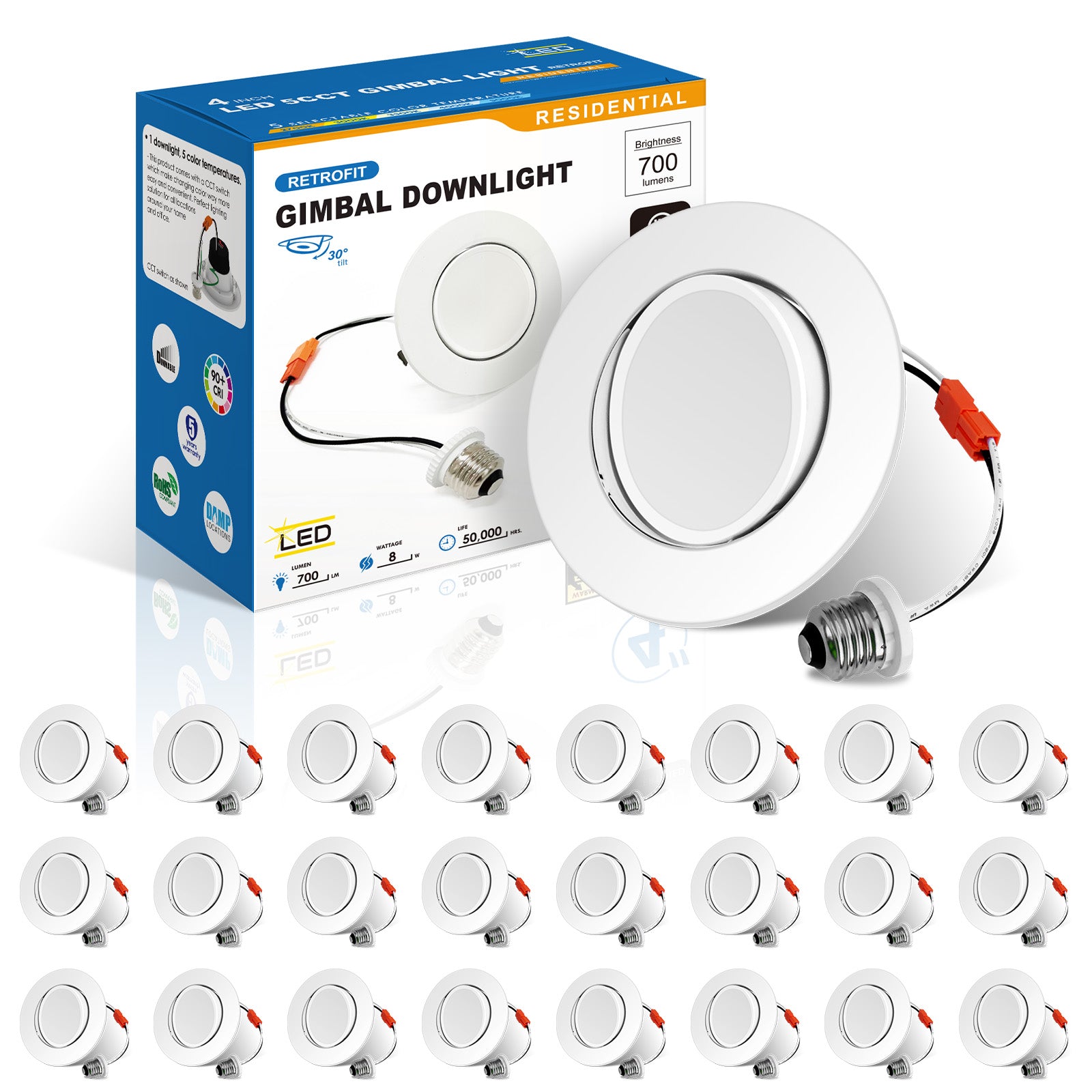 <img src="images/24Pack of 4-Inch LED Gimbal Downlight">