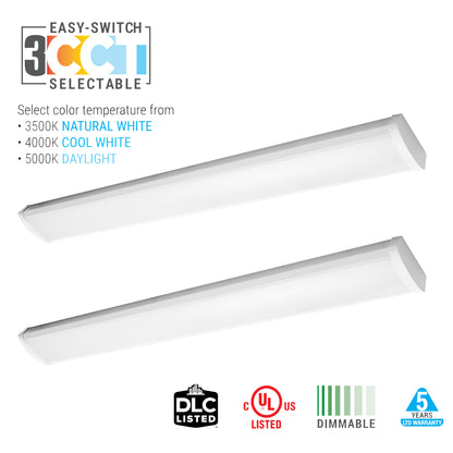 4ft. led wraparound light fixture-3500K/4000K/5000K Selection-32W/40W/48W-2Pack