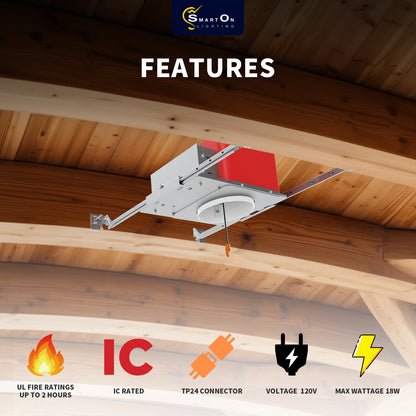 fire rated recessed light housing-tp24 connector