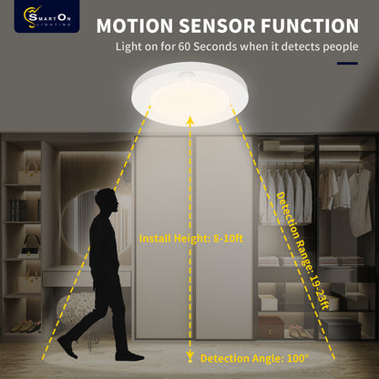 4Inch Surface Mount Disk Downlight 3000K 10W 650LM With Motion Sensor