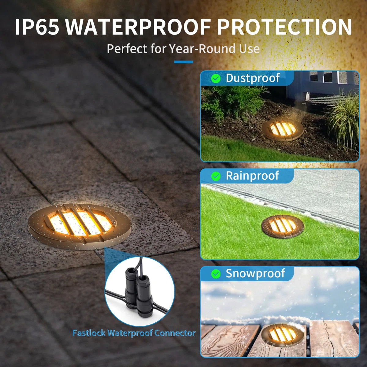 LED Landscape Well Light with Louver Top