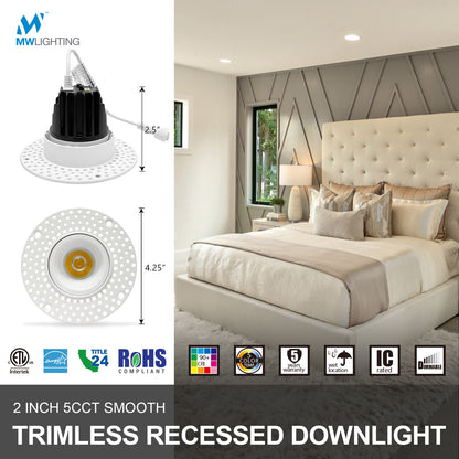 2 Inch Round Flange-less Canless Ultra Slim Downlight