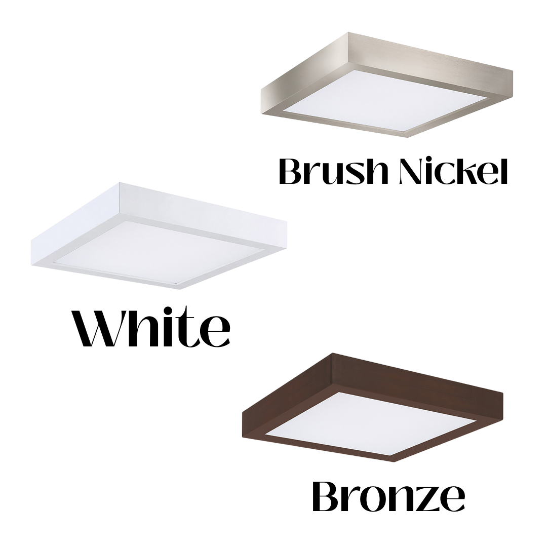 5.5" Square LED Surface Mount Ceiling Light- White/ Bronze/ Brush Nickel