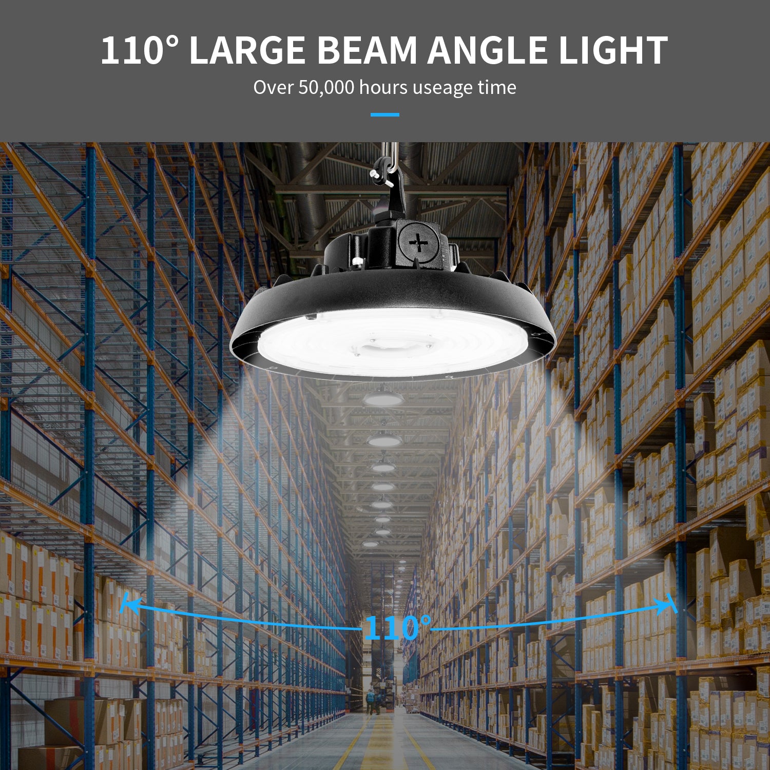 high bay light for warehouse-Beam Angle 140°-50000 hours life