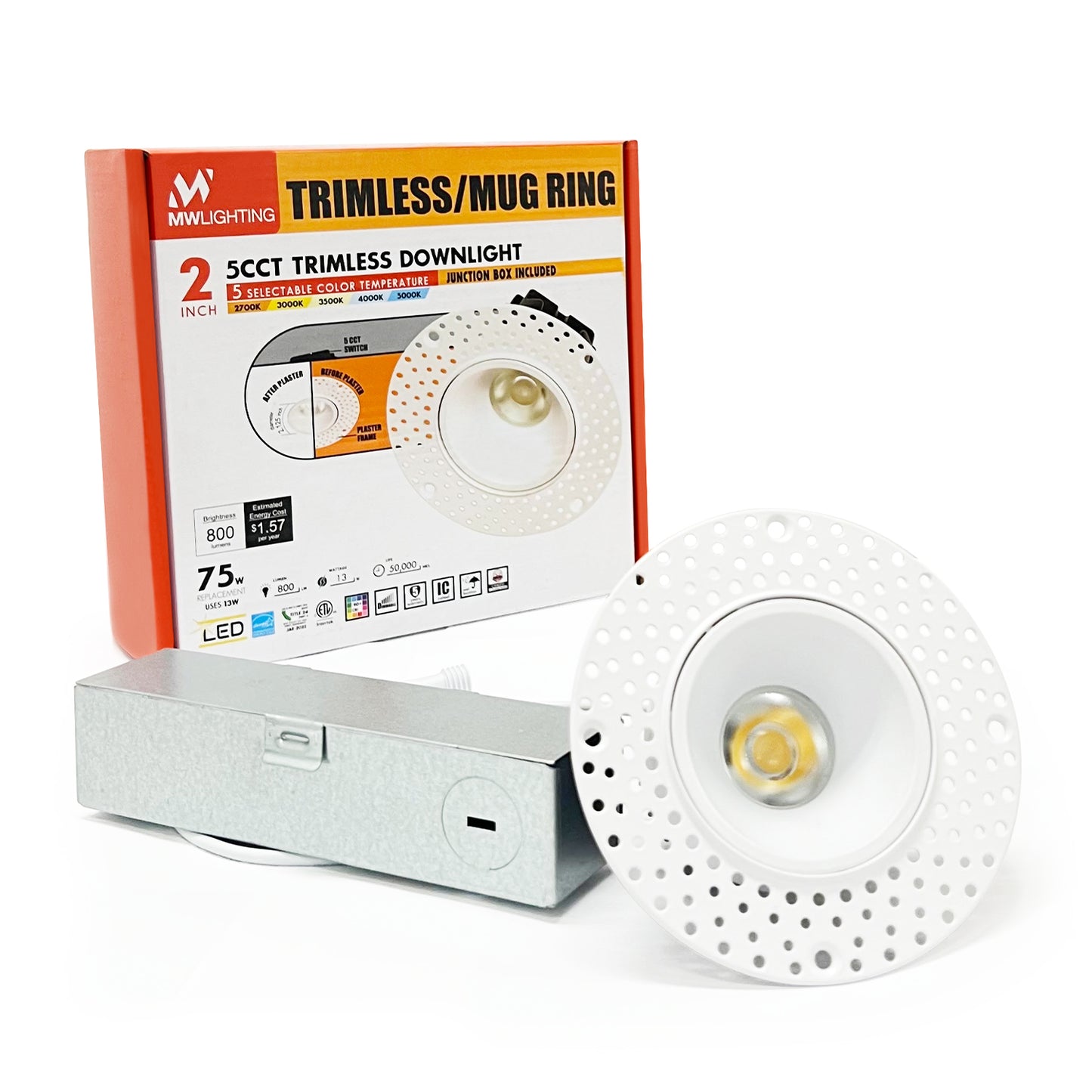 2 Inch Round Flange-less Canless Ultra Slim Downlight