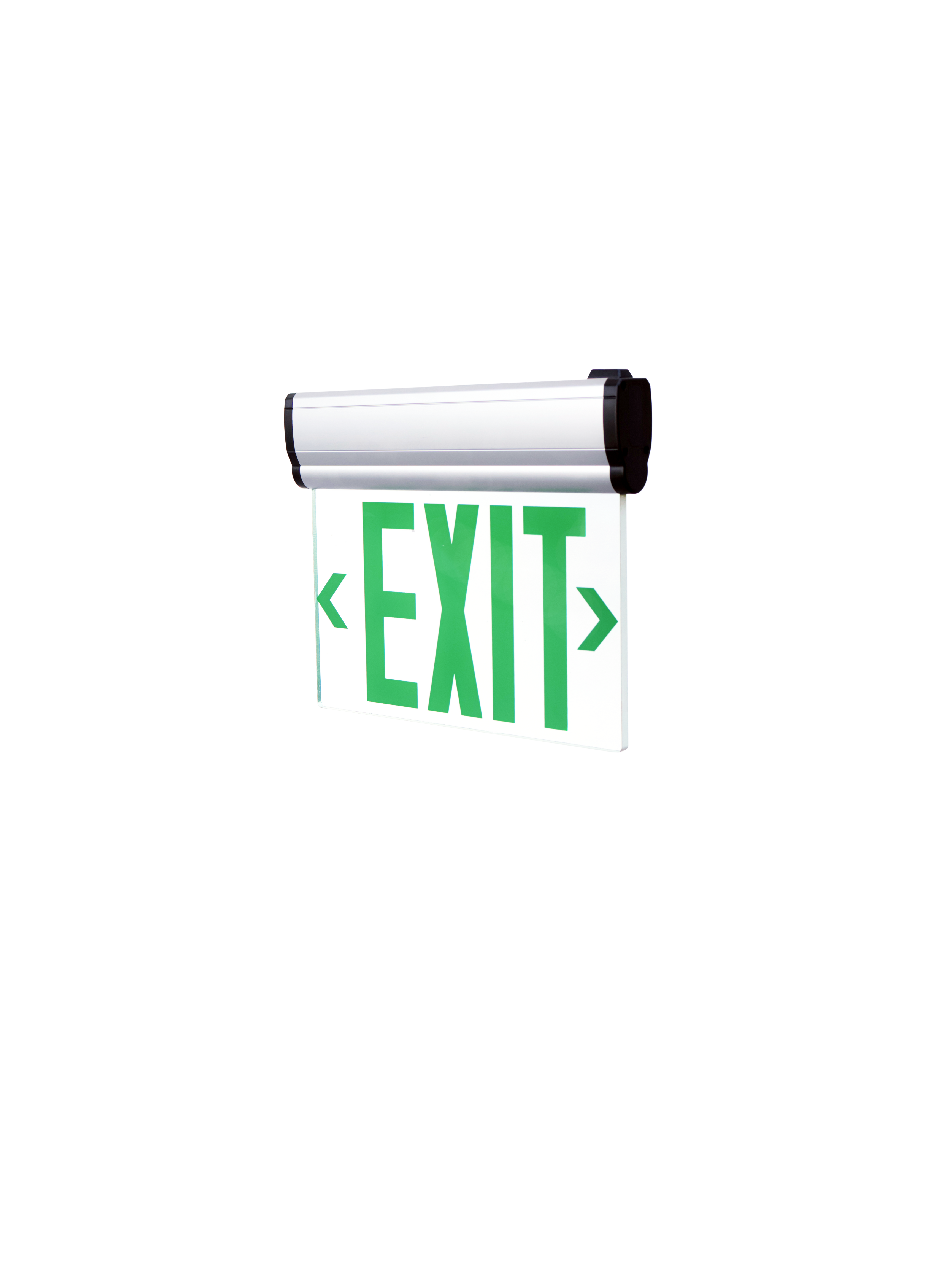 Clear Acrylic Red & Green LED Edgelite Exit Sign