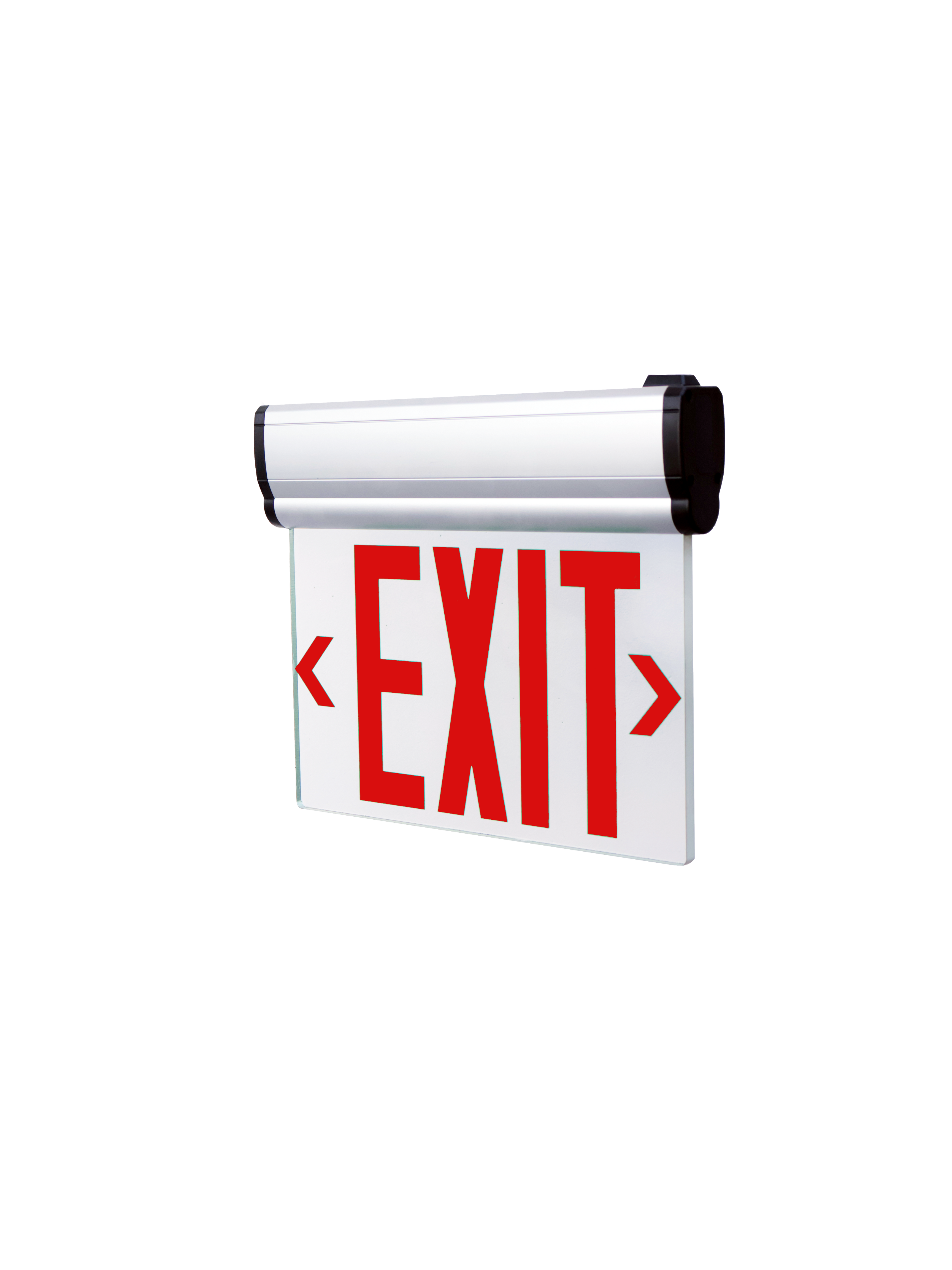 Clear Acrylic Red & Green LED Edgelite Exit Sign