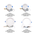 3 Inch /4Inch /6Inch /8 Inch Round Baffle Trim Canless Ultra Slim Downlight