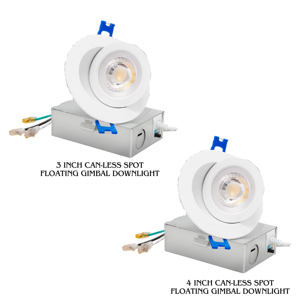 3 Inch / 4 Inch Can-less Spot Floating Gimbal Downlight