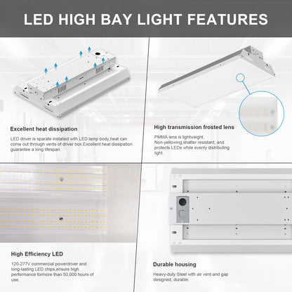 1.4FT 115W LED Linear HighBay 4000K/5000K/17250Lumens