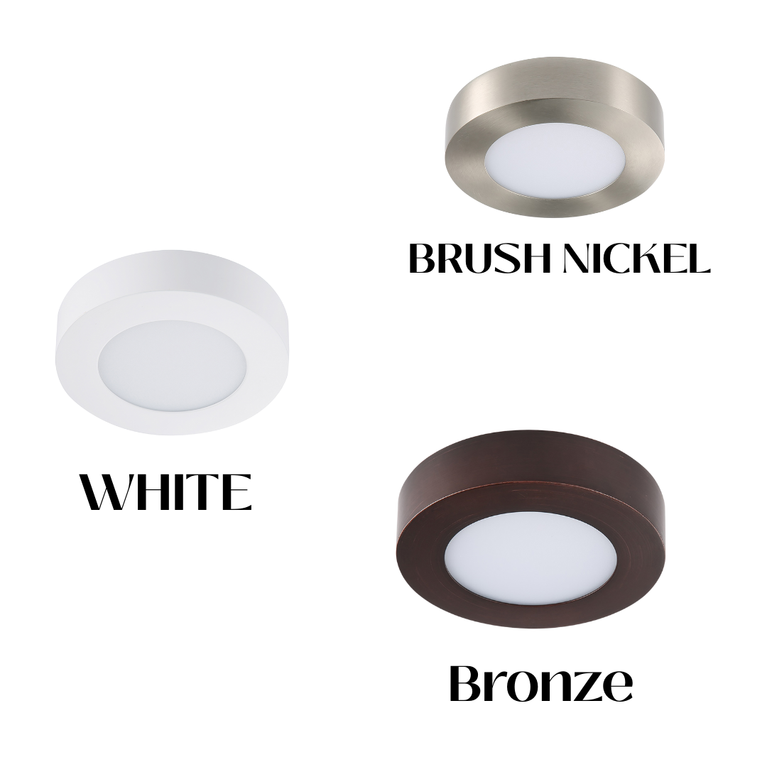 5.5" Round LED Surface Mount Ceiling Light- White/ Bronze/ Brush Nickel