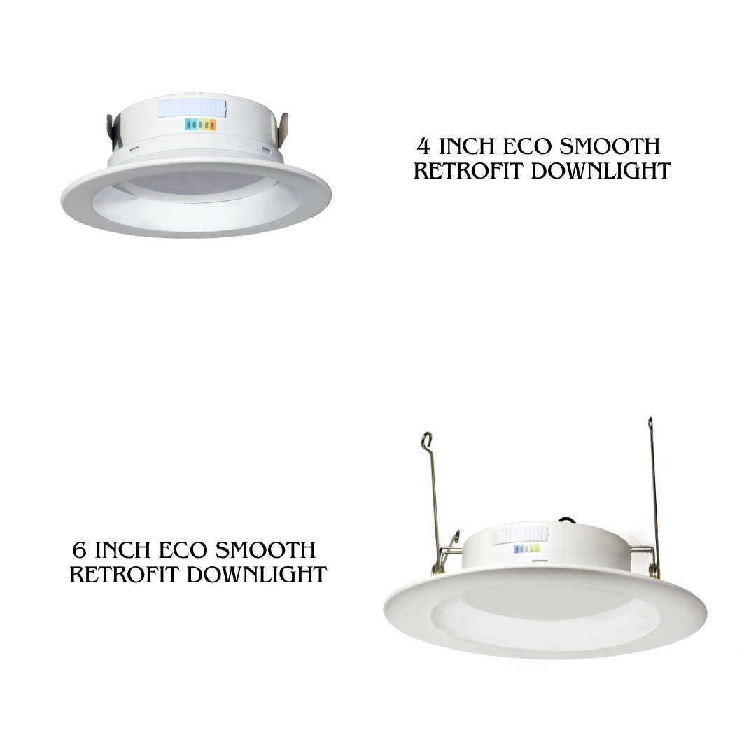 4 Inch / 6 Inch Eco Smooth Retrofit Downlight