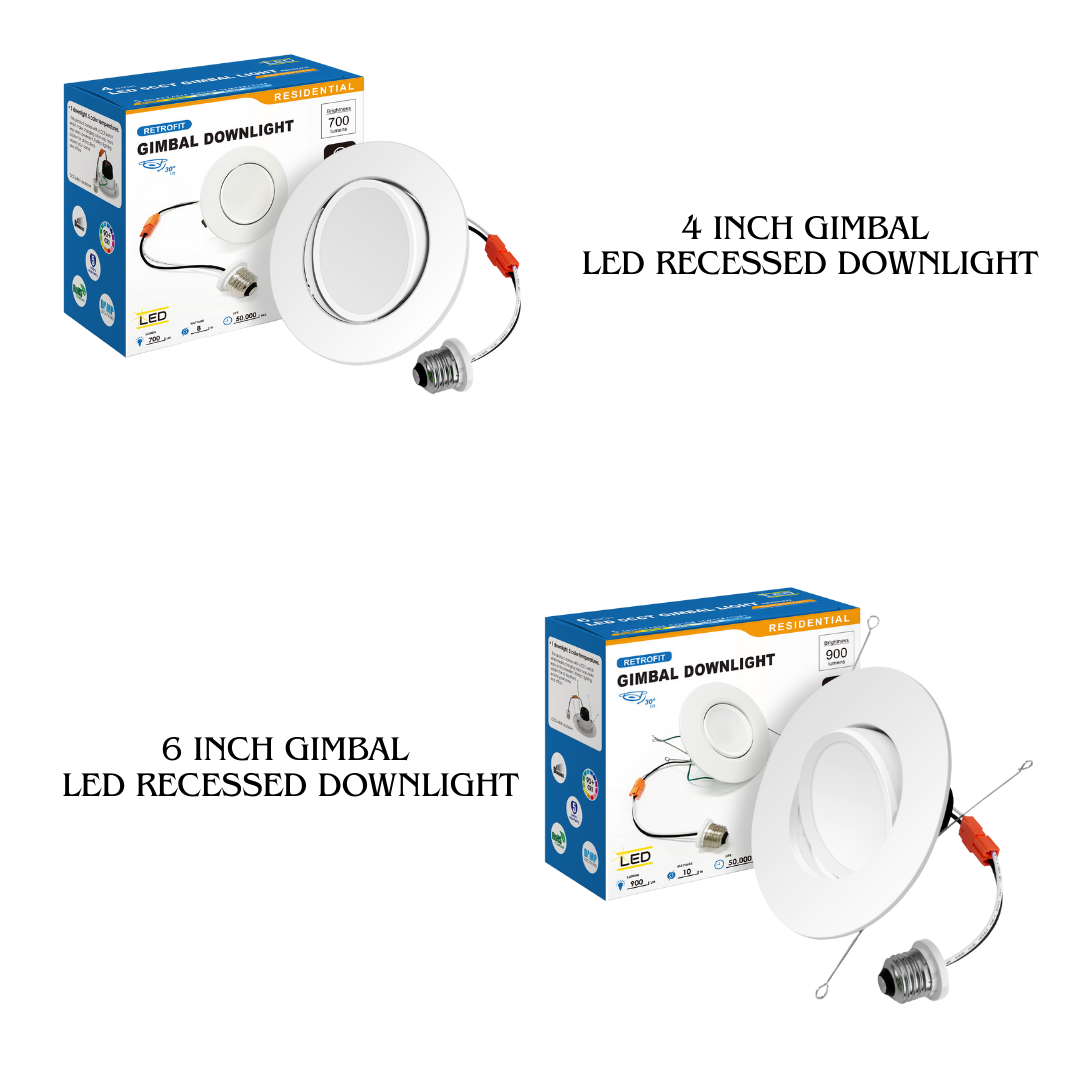 4 Inch / 6 Inch Gimbal LED Recessed Downlight