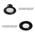 4 Inch /6 Inch Smooth Black Trim LED Retrofit Downlight
