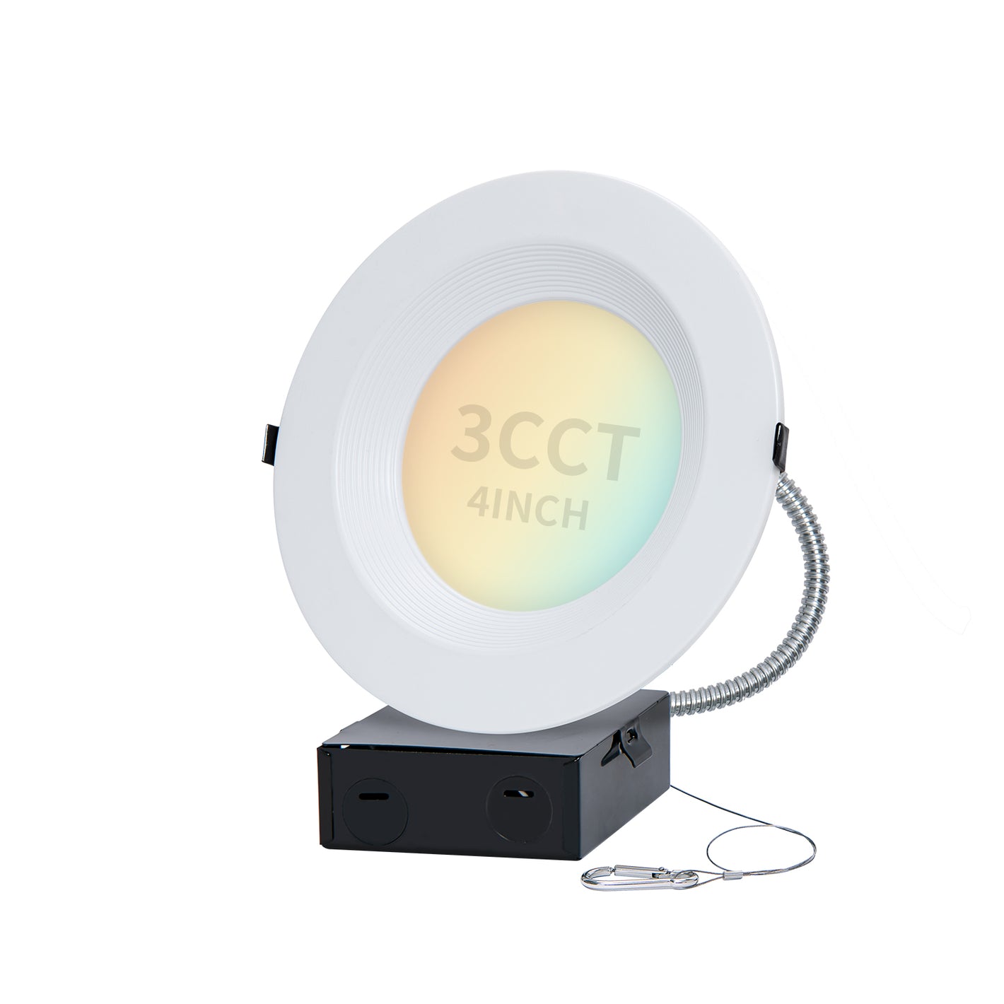 Commercial Recessed Led Downlight, 4 Inch, 9W/12W/15W ,Selectable Wattage & CCT ,1350 Lumens,Integrated Junction Box