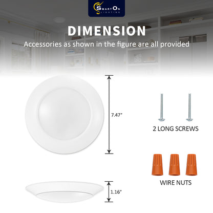 6Inch LED Recessed Disk Downlight 3000K 15W 1050LM