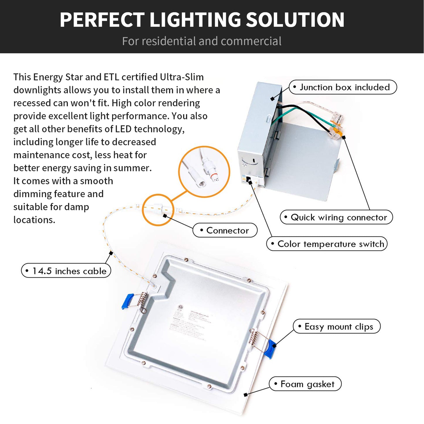 downlights popular：due to benefits of producing less energy and helping reduce CO2 emissions, LED downlights have active impact on creating a clean and green environment.