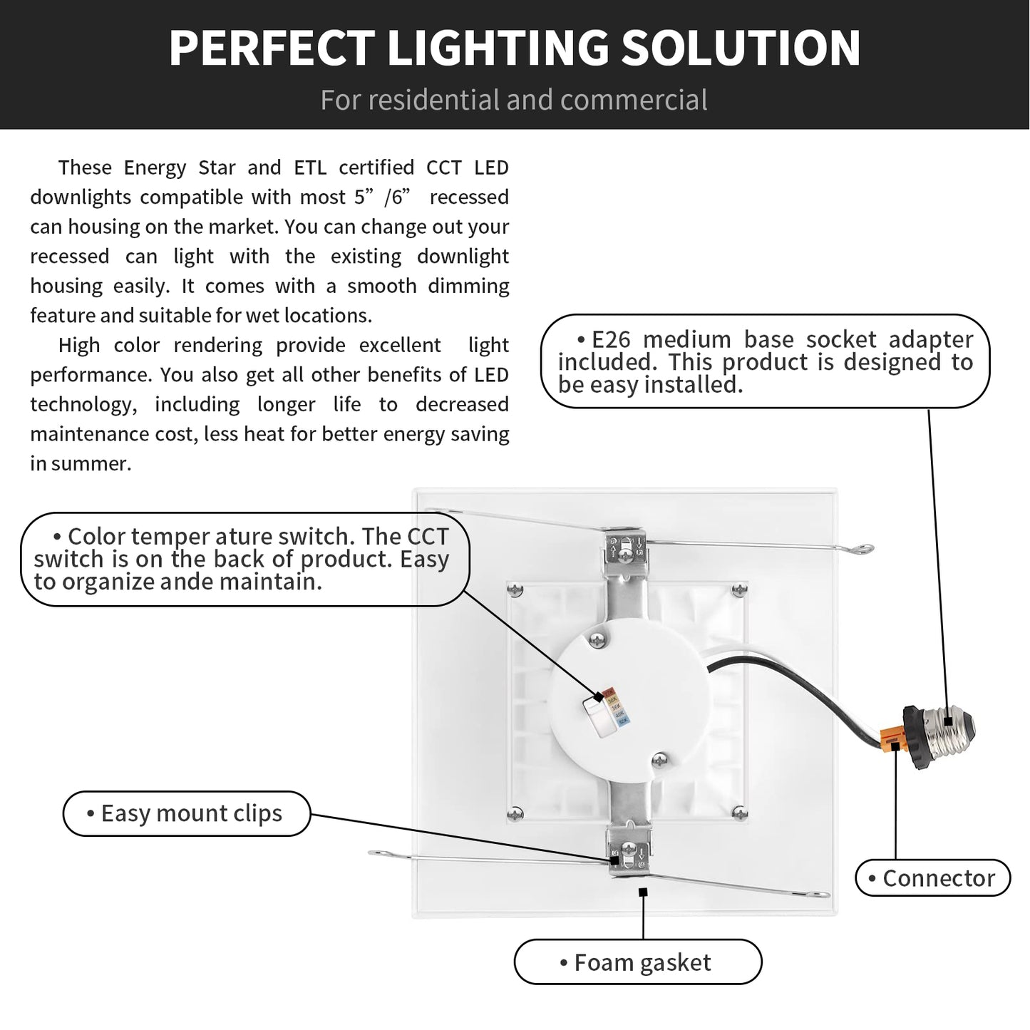 4 Inch Square Downlight