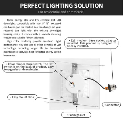 6 Inch Square Downlight