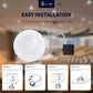 Smarton Lighting 6 inch 3 CCT & 3 Wattage Adjustable Canless LED Commercial Downlight, 3000K-4000K-5000K Switchable, 12W/1140LM-16W/1520LM-20W/1900LM Switchable, Junction box/Safety cable included