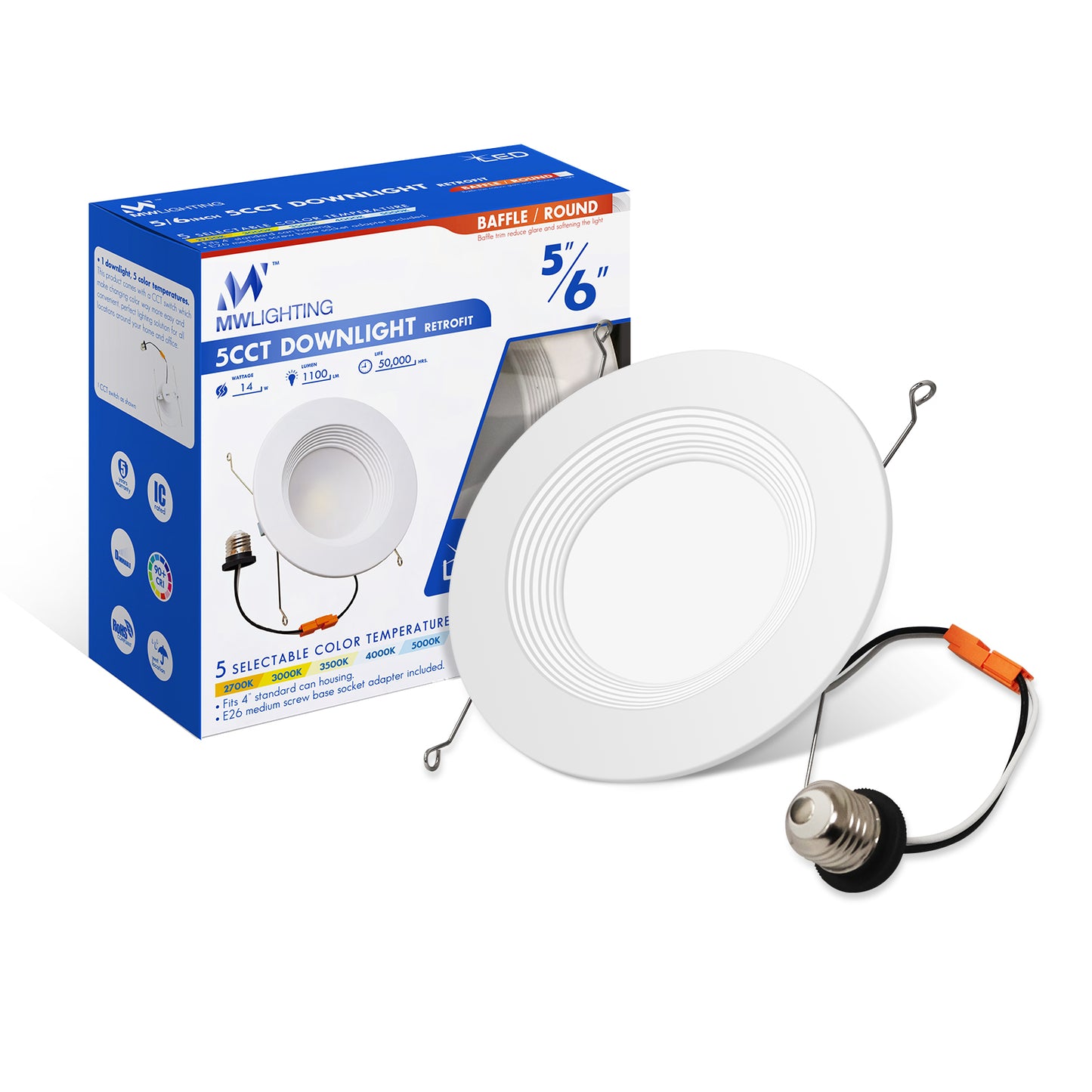 6-inch baffle recessed lighting