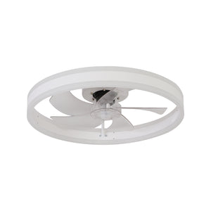 Ceiling Fans with Lights, 19.7'' Minimalist Ring Led Dimmable Chandelier, 3CCT, Noiseless