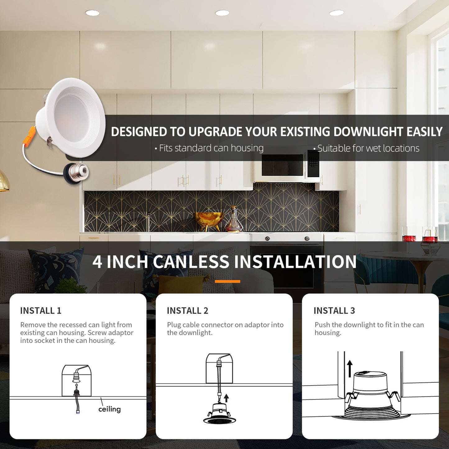 4 Inch Baffle Trim Downlight