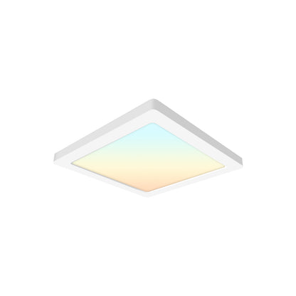 Smarton Lighting Led 7 inch square flush mount ceiling light|3000k//4000k/5000k |12W 600 Lumens| Dimmable | Damp Location for Bedroom, Kitchen, Office,Closet,Laundry Room
