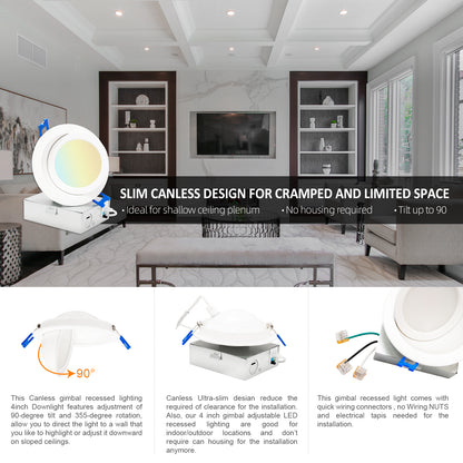 6 Inch Round Flood Float Canless Ultra Slim Downlight