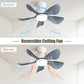 29 lnch Small Ceiling Fan Flush Mount 5 Reversible ABS Blades with LED Dimmable Light